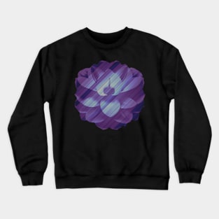 Purple flower wood background Crewneck Sweatshirt